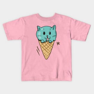 Ice cream cat Kids T-Shirt